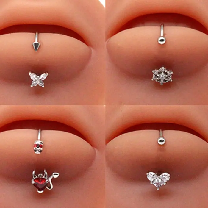 Gaby new arrive stainless steel labret lip ring tragus helix earring stud lip piercing wholesale piercing jewelry