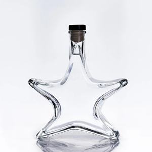 Botella de vidrio de estrella de cinco puntas de forma especial para licor/Vodka/regalo - Product Image 2