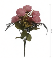 Fleurs artificielles roses poudrées en soie, fausses fleurs pour bouquets de mariage DIY, centres de table pour douche nuptiale et décorations de table