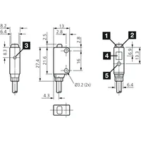 Capteur laser réfléchissant diffus LT21K50P3, 1000 Hz, capteur rétroréfléchissant, protection IP67, capteur diffuse