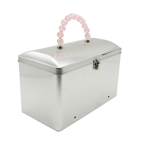 Boîte en métal cylindrique de grande capacité avec poignée, boîte en métal hermétique de qualité alimentaire pour le thé, les biscuits, les bonbons, le chocolat, le stockage de cadeaux, l'emballage - Product Image 1