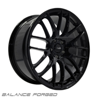Jantes forgées noires brillantes de luxe, légères, multi-branches, 17, 18, 19, 20 pouces pour Mustang, Camaro, Tesla Model 3/Y, Dodge Charger