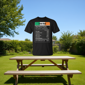 Camiseta con información nutricional de Irish Dad, regalo para el día del padre, ropa para hombre - Product Image 3