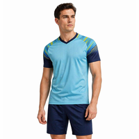 26-27 Jersey Sepak Bola Basket Kustom Musim Baru Retro Berkualitas Tinggi Bahan Polyester 100% Bernapas dengan Peregangan Empat Arah