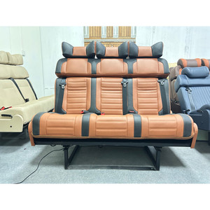 Venta directa de fábrica <span class=keywords><strong>Van</strong></span> Reclinable ajustable a la cama Banco trasero de tres plazas Campervan Asientos de autobús Silla manual - Product Image 5