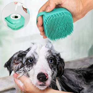 Dispensador de Champú con Cepillo de Silicona Suave y Cerdas de Goma, Cepillo de Baño para Perros, Cepillo de Masaje para Mascotas, para Perros y Gatos, para Ducha y Aseo - Product Image 2