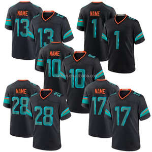 2025การแข่งขันที่มีคุณภาพที่ดีที่สุด #10 tyreek Hill #17 jaylen waddle #1 TUA tagovailoa #13 marino เย็บเสื้อฟุตบอลอเมริกัน - Product Image 1