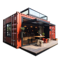 Bâtiment préfabriqué mobile durable en acier pour café, restauration de rue, bar, conteneur, maison