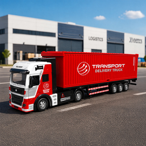 Modellino di <span class=keywords><strong>Camion</strong></span> Semirimorchio Container in Lega Pressofusa 1/36 con Funzione Pull-Back, Giocattolo per Bambini - Product Image 4