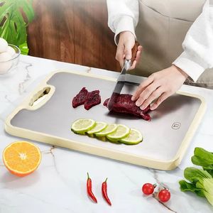 YOULIKE Tabla de cortar de doble cara-Titanio y PP de grado alimenticio | Bloque de cortar antideslizante ecológico con mango Apto para lavavajillas - Product Image 2