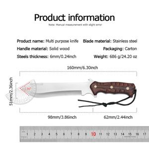 Cuchillo de Bolsillo Personalizable con Hoja de Acero Inoxidable D2, Punta Recta, Mango de Madera y Cuerno, Táctico, Supervivencia, Aire Libre, Bricolaje - Product Image 6