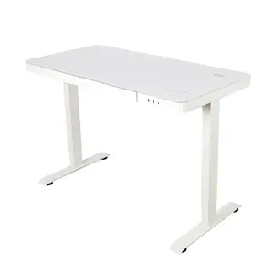Heavy Load Capacity 224.8lbs Support Retails Height Adjustable Electronic Desk Glass Table top