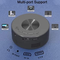 Mini projecteur mobile YT200 pour usage domestique, projecteur de poche avec télécommande, système IOS Android, projection d'écran sans fil