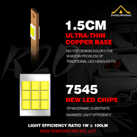 Nouvelle ampoule LED H4 haute puissance pour voiture 100W 12V, deux tubes en cuivre, 7547 CSP 6500k, étanche IP68, H11 9005 9006 9012