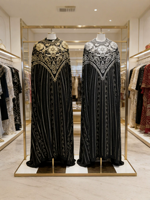 Robe Abaya de luxe, robe de soirée à manches longues, robe ethnique pour femmes musulmanes, robe de fête de haute qualité avec paillettes et diamants, Jalabiya