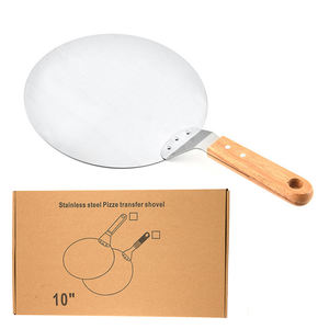 Rotonda In Acciaio Inossidabile del Metallo Buccia di <span class=keywords><strong>Pizza</strong></span> Kit <span class=keywords><strong>Pizza</strong></span> Cutter Wheel <span class=keywords><strong>Pizza</strong></span> Pala della <span class=keywords><strong>Pizza</strong></span> Pala Set con Manico In Legno Per Servire il Cibo - Product Image 6