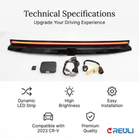 CREULI Nuevas Luces Traseras LED Secuenciales Dinámicas de Alta Calidad para CRV 2023, Plug and Play, 12V, 6000 lm, 6000K, 1 Año de Garantía