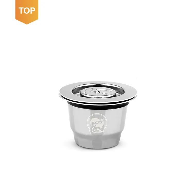 コーヒーマシン互換性のある再利用可能な詰め替え可能なステンレス鋼コーヒーポッドカプセル