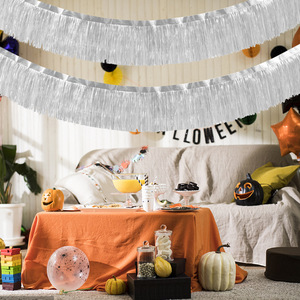 Matte Regenseide Blumen Festival Party Feier <span class=keywords><strong>Ball</strong></span> Hintergrund Wand Decken Dekorationen Geburtstag Quasten Banner <span class=keywords><strong>Flagge</strong></span> - Product Image 3