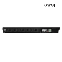 GWGJ QIT12 PDU intelligent de surveillance pour centre de données 1.5U, 12 prises C13, entrée 32A, protocole 485Modbus-RTU, SNMP