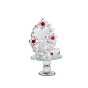 Crystal Swan <b>Mirror</b> Heart Shape White Crystal Decorative Wedding Table Display 1PC Handmade Living Room Decoration - Product Image 4