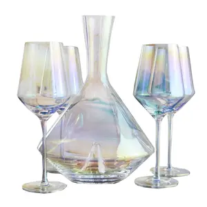 热卖手吹无铅水晶酒饮用玻璃套装新的简洁风格水晶酒杯套装