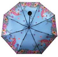 Mini parapluie de poche à 5 plis: 19 "Ultra Compact, pluie/soleil à double usage avec revêtement anti-UV