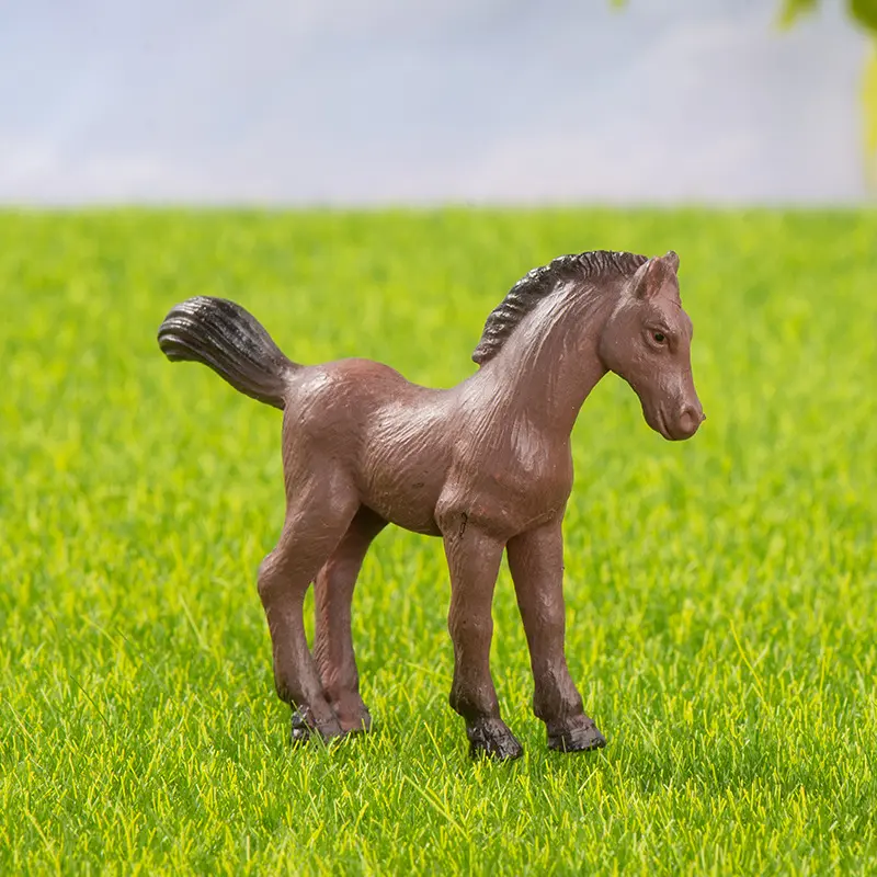 Miniatur hewan pertanian patung terarium Mini figur Taman boneka Dekorasi Rumah petani kuda bebek Kambing Babi sapi produk baru