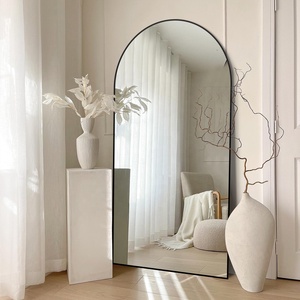 <span class=keywords><strong>Miroir</strong></span> de sol surdimensionné incliné grande arche vintage en or longue portée personnalisée avec cadre en <span class=keywords><strong>métal</strong></span> pour dressing suspendu pleine longueur - Product Image 3