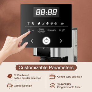 Sistema <span class=keywords><strong>de</strong></span> preparación programable <span class=keywords><strong>de</strong></span> alta calidad, <span class=keywords><strong>cafetera</strong></span> eléctrica automática <span class=keywords><strong>de</strong></span> 10 tazas por <span class=keywords><strong>goteo</strong></span> <span class=keywords><strong>con</strong></span> <span class=keywords><strong>molinillo</strong></span> <span class=keywords><strong>de</strong></span> acero inoxidable <span class=keywords><strong>incorporado</strong></span> - Product Image 2
