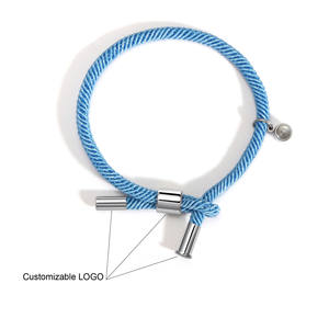 Vòng Tay Thời Trang Châu Âu Có Dây Bện Trang Sức Yoga Hạt Chiếu Vòng Tay Có Thể Điều Chỉnh Cho Nam - Product Image 3