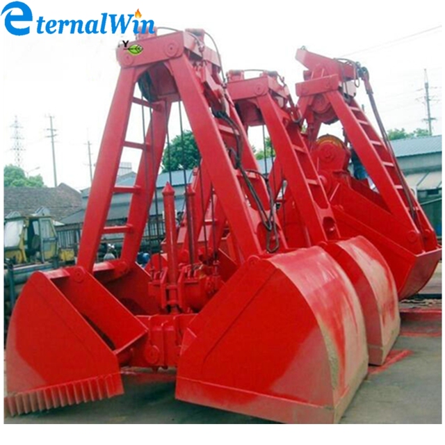 Remote Control Electric Hydraulic Clamshell Crane Grab Bucket 9ton