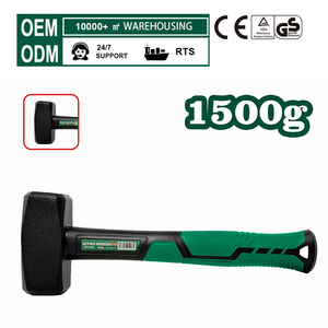 Marteau forgé à froid de 1500g 45 #   Marteau à pierres en acier au carbone avec manche en fibre de verre pour les travaux de maçonnerie et de construction - Product Image 1