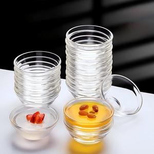Lot de 10 petits bols en <span class=keywords><strong>verre</strong></span> empilables, design minimaliste, écologiques, faits à la main, ramequins transparents pour condiments, glaces, collations, bonbons, repas - Product Image 1