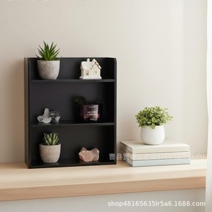 Wooden Wall Mounted <b>Shelf</b> 3 Tier Rectangle Storage <b>Rack</b> For Desktop Plant Decor Organizer Natural Wood Color - Product Image 4
