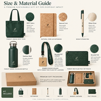 Kits Cadeaux de Conférence Personnalisés Écoresponsables avec Sac Fourre-tout RPET, Carnet en Liège, Stylo, Bouteille, Badge, Lanière, Pochette en Feutre – Fournisseur d'Entreprises