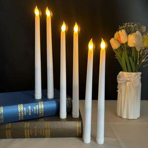 Bougie conique sans flamme 3D à LED scintillante en plastique, fonctionnant sur piles avec télécommande, pour la décoration de mariage, de maison et de cheminée - Product Image 2