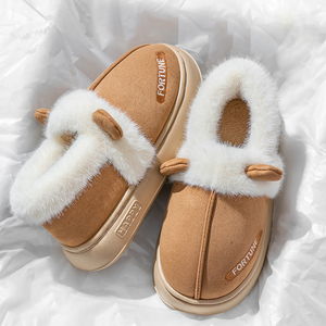 Nuevas Pantuflas de Algodón Afelpado con Suela Gruesa y Talón Cubierto para Parejas, Uso Interior 2025 - Product Image 3