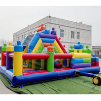 Parcours d'obstacles commercial Maison de rebond Combo Blocs de construction Château gonflable Bloc de terrain de jeu gonflable Château sautant pour les enfants