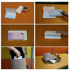 الانضمام أحدث المحمولة البلاستيك قناع الوجه مربع الغبار تخزين قناع الوجه القضية ل الوجه القابل للتصرف maskes - Product Image 5