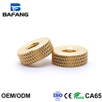 Knurled Brass Hand Tighten Nut Brass Threaded Insert Nut M6 M8 Copper Fastener Nuts for Electronic Equipment Hardware Assembly