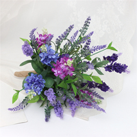 Bouquet de fleurs artificielles de lavande, fausse composition florale violette pour la décoration de la maison et des tables de mariage