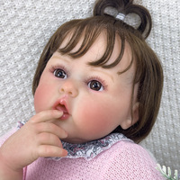 Nuevo Muñeco Bebé Reborn de Vinilo Suave de 60 CM, Muñeca Realista de Simulación, Juguete de Compañía para Niñas