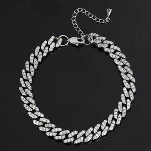 Collane a catena cubana con diamanti Moissanite VVS Iced Out a due file, da 6mm-15mm, in <span class=keywords><strong>argento</strong></span> <span class=keywords><strong>925</strong></span>, testate al diamante, stile Hip Hop - Le più vendute - Product Image 3