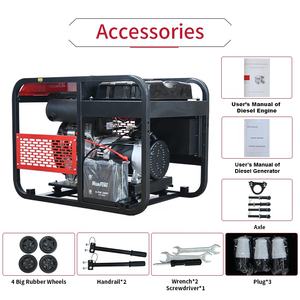 オープンタイプディーゼル発電機8.5kw 9kwポータブル屋外バックアップ発電機小型家庭用屋外ディーゼル発電機セット - Product Image 6