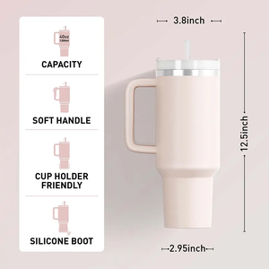 Vaso Térmico Personalizado de Acero Inoxidable de 40 Oz con Asa, Tapa con Popote y Aislamiento al Vacío, Ecológico y Desechable, Ideal para Uso Promocional y Bebidas Prácticas - Product Image 5