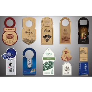 Étiquettes suspendues personnalisées en papier épais ovales et carrées, étiquettes en lin avec logo – Vente en gros directe usine - Product Image 2