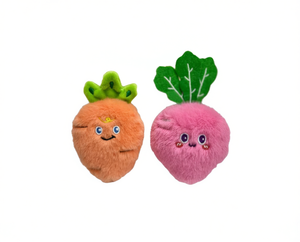 Porte-clés en peluche mignon en forme de carotte, jouet en peluche doux, design de dessin animé, 10 cm, cadeau pour enfants et adultes - Product Image 1