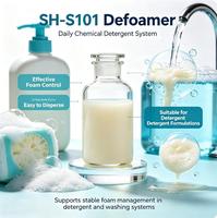 Défoamer silicone SH-S101 pour eaux usées industrielles, nettoyage, eaux de circulation, fluides de travail des métaux et industrie pétrolière