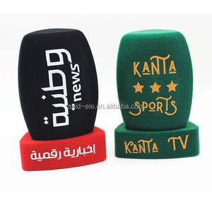 Microphone de radio pour Youtubers avec pare-vent et logo personnalisé imprimé pour chaînes <span class=keywords><strong>TV</strong></span> et musique audio - Product Image 3